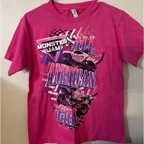 NWOT GIRLS MONSTER JAM SHIRT- SIZE YOUTH MEDIUM - Picture 1 of 1